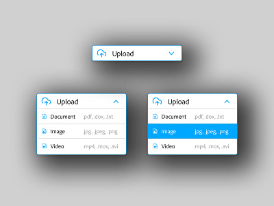Daily UI 027 - "Dropdown" daily ui daily ui challenge dailyui dailyuichallenge design dropdown file upload illustration menu ui upload upload file