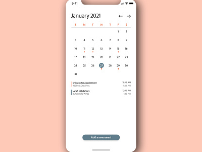 Daily UI 038 - "Calendar"