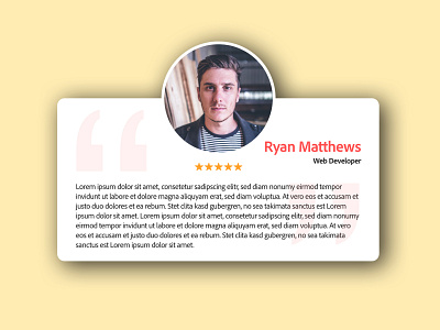 Daily UI 039 - "Testimonials" 039 daily ui daily ui 039 daily ui challenge daily ui challenge 039 dailyui dailyuichallenge design rating review star rating testimonial ui