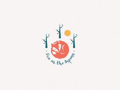 Fox in the aspens - Logo design for a cozy small gift shop