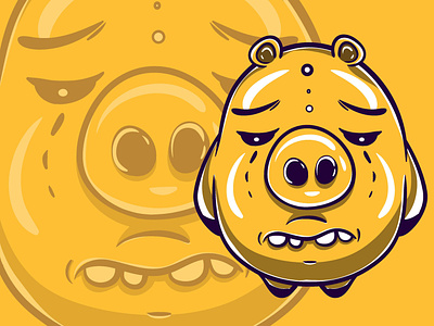 Yellow Baby Big Monster Character