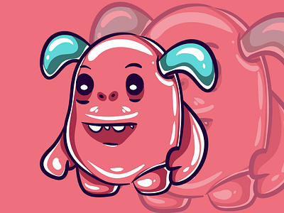 Baby Pink Monster Character