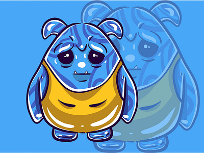 Baby Blue Monster Character