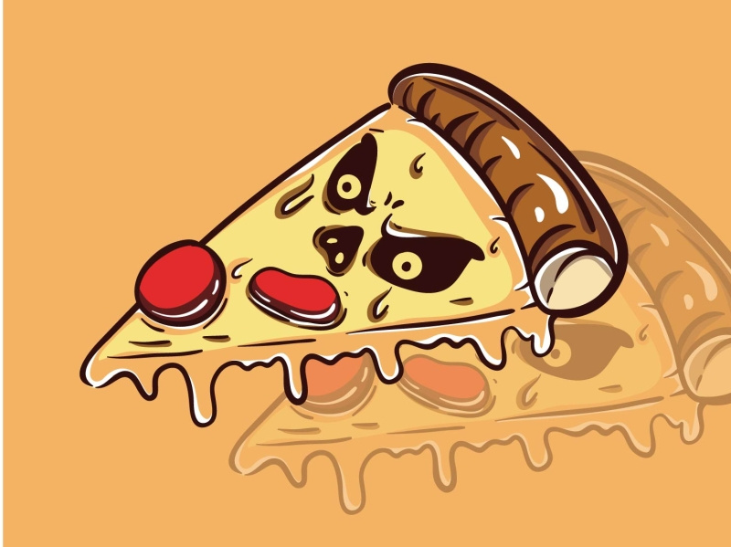 Pizza Monster Character by belangbiru on Dribbble