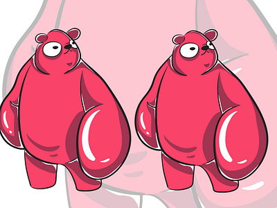monster character Pink Bear