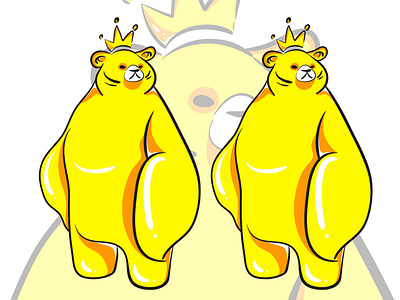 yellow bear monster character