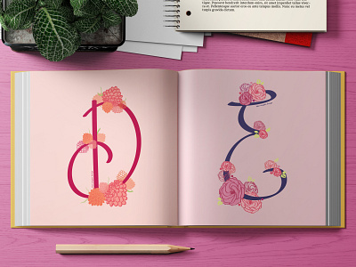 Dahlia / Eustoma characterdesign colorful flowers illustration illustrator typography