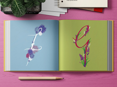 Floss flower / Grape Hyacinth colorful design flowers illustration illustrator typography