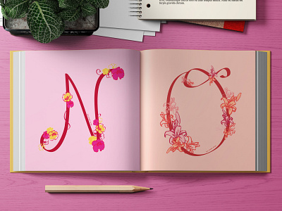 Nemesia / Oriental Lily colorful design flowers illustration illustrator typography