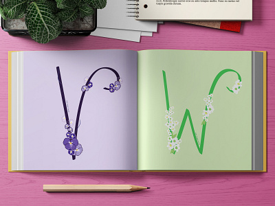 Viola / Winterberry colorful design flowers illustration illustrator typography