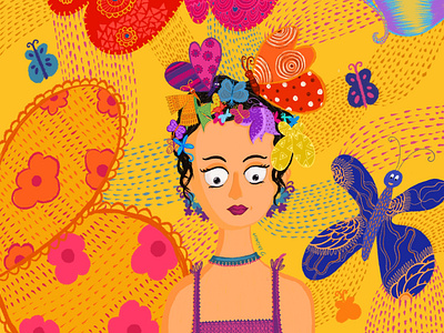 Butterflies are just flying flowers butterflies colorful design illustration illustrator illustratorsofindia procreate