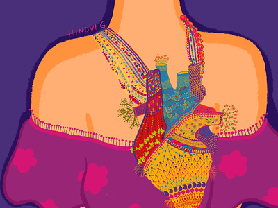 Heart ornate colorful design heart heartart illustration illustrator illustratorsofindia indieart procreate