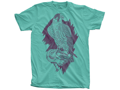 Falcon Shirt eagle falcon foe paws glove hatching hawk raptor shirt stipple t shirt tee watercolor