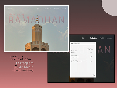 Ramadhan List design designer ui ux uxdesign