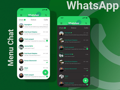 Re-Design Chat Menu WhatsApp design redesign ui uiux whatsapp