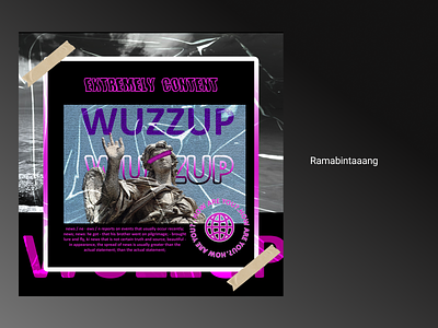 Wuzzup? design designer distro grunge illustration tshirt ui