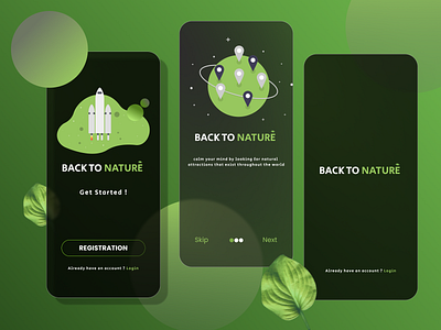 BACK TO NATURE - good friend for nature tourism android card design designer illustration ios ui