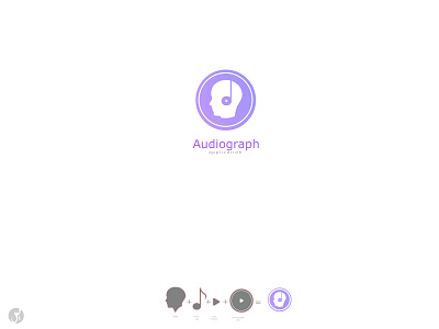 Audiograph logo app design icon illustraion logo vector