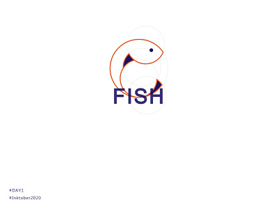 Fish | Day01 brand brand identity fish graphicdesign icon inktober inktober2020 logo logobook logoclub logodesign