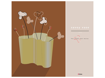 SAVOY VASE / The shape that moves. branding design iittala illustration