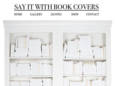 Say it with Book Covers Website UI