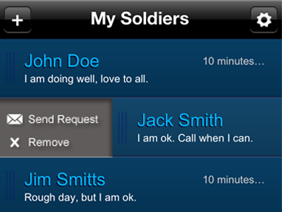 My Soldier UI android detail ios iphone slide tableview ui