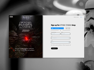 Star Wars Shop branding design web