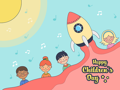 Children's Day character characters children childrens childrens day design illustration kids stroke vector