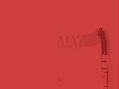 May 1 animation design event illustration illustrator logo minimal red redesign redesign concept vector