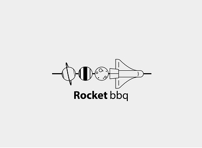 rocket bbq design flat flat design flat logo flat logo design icon illustration illustrator logo minimal minimalism minimalist minimalist design minimalist logo minimalist logo design minimalistic minimalistic logo planet rocket rocket logo