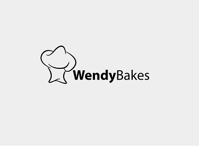 Wendy Bakes branding cake logo cake shop chef hat chef logo design flat flat design icon illustration illustrator logo minimal minimalist design minimalist logo design vector