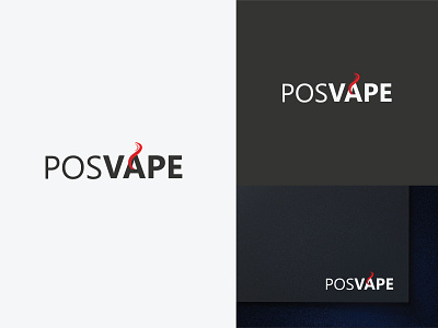 POSVAPE Brading black and white logo branding design flat flat logo design icon illustrator logo minimal minimalist logo design shop vape logo vector