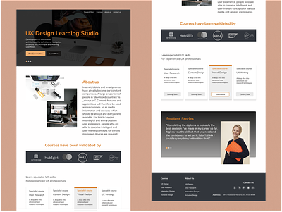 UX Design Learning Studio design figma landing page ui