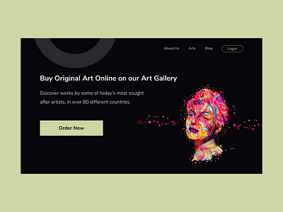 Online Art Gallery app design figma minimal ui