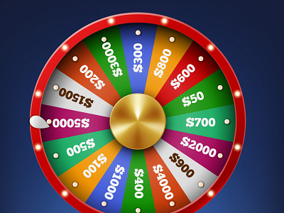 Realistic Spinning Fortune Wheel abstract adobe illustrator animation casino fantastic gamble gambling gold leisure roulette vector web wheel