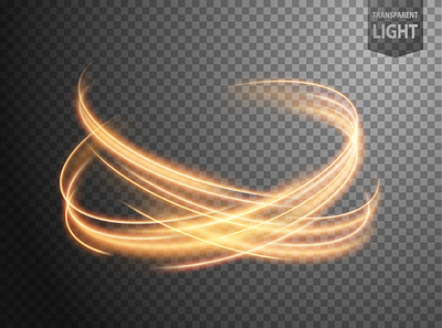 Abstract Gold Wavy Line of Light with a transparent background abstract adobe illustrator design gold hurricane illuminated illustration light shiny tornado vector wave web wind