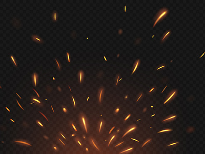 Fire flying sparks