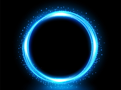 Abstract blue circle of light with blue sparks abstract adobe illustrator blue branding circle design fantastic illustration light round shiny spark vector web