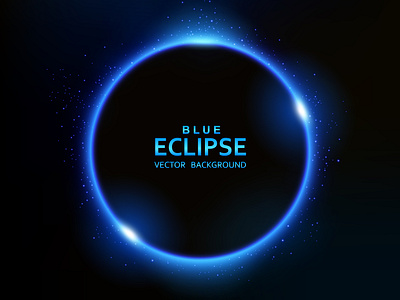 Blue Eclipse with Sparks