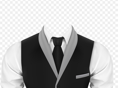 Mens Business Suit on transparent background