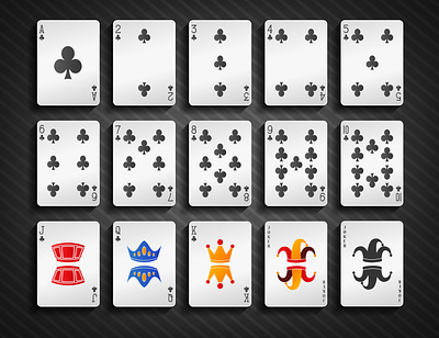 Poker cards club set adobe illustrator blackjack card casino casino games club design games illustration jack joker king leisure poker poker card queen solitaire spider solitaire texas holdem poker vector