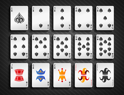 Poker cards spade set adobe illustrator blackjack card casino casino games design games illustration jack joker king leisure poker poker card queen solitaire spade spider solitaire texas holdem poker vector