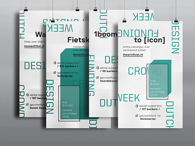 Dutch Design Starter Campaign Posters campaign data visualization dutch design starter dutch design week identity monochromatic poster teal