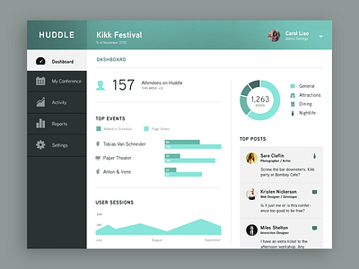 Huddle Web Dashboard