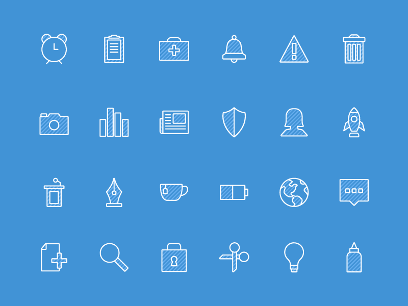 Free Hatch icon series by Carol Liao for The Artificial on Dribbble