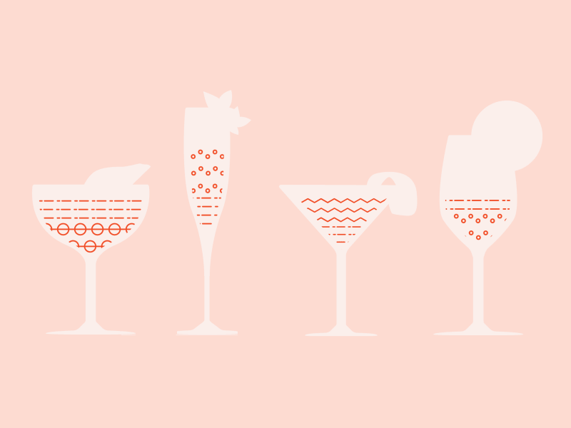 Cocktails alcohol animation bar cocktails drinks gif illustration mixology patterns summer