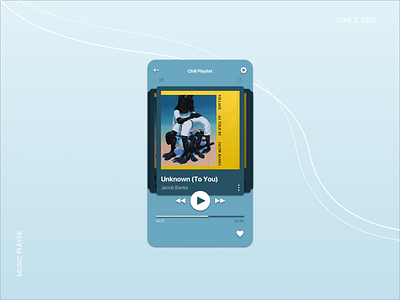 Daily UI - Music Player app design art blue daily 100 challenge daily ui daily ui challenge dailyui jacob banks music music player musician player skip song songs ui design uidesign uiux ux design uxdesign