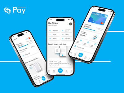 Síminn Pay Léttkort Revolving Credit Card app bill card contactless payment credit card debit card mobile receipt revolving credit card secure payment ui design ux design