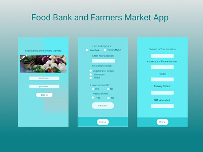 Food Banks and Farmers Markets app designforgood farmers market figma figmadesign food food app grocery app ui ux