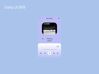 Daily UI 009 app daily 100 challenge dailyui design figma figmadesign music player music player ui ui ux
